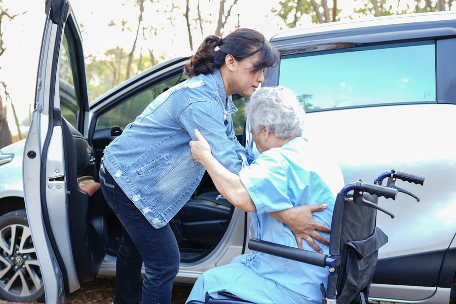 Help And Support Asian Senior Or Elderly Old Lady Woman Patient